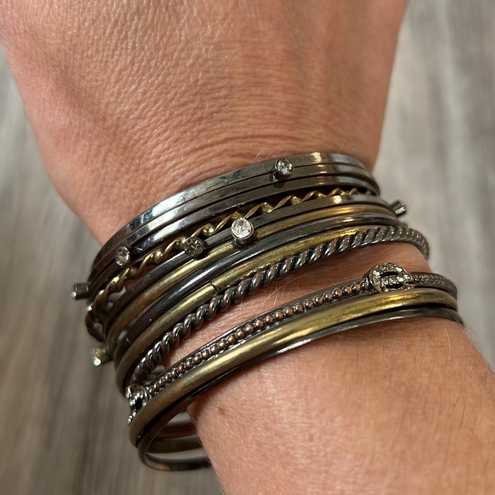Set of 13 Bebe bangle bracelets